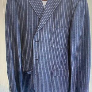 Brooks Brothers Navy Blue Pinstripe Suit Jacket